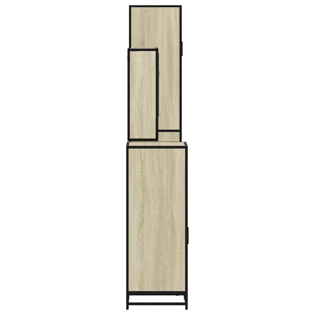 Set Mobili da Bagno 4 pz Rovere Sonoma in Legno Multistrato | homemem39