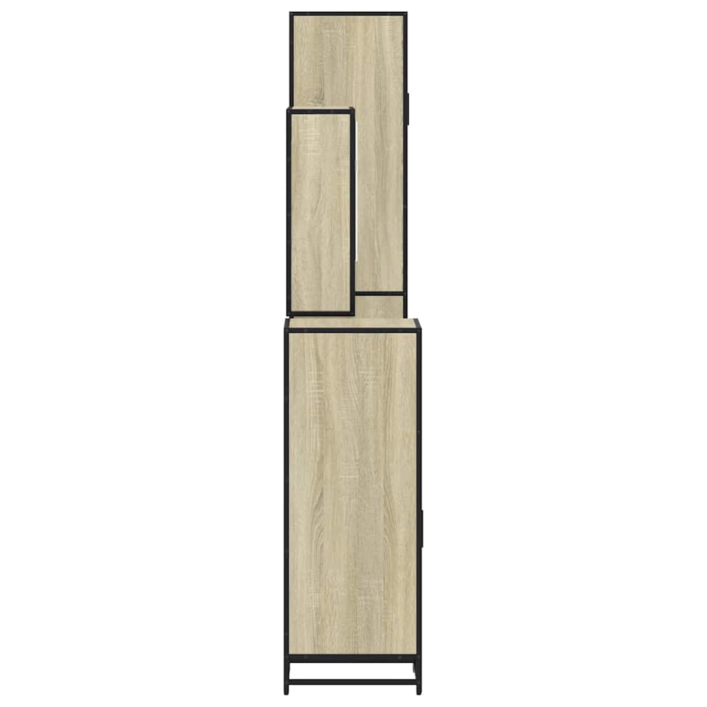 Set Mobili da Bagno 4 pz Rovere Sonoma in Legno Multistrato | homemem39