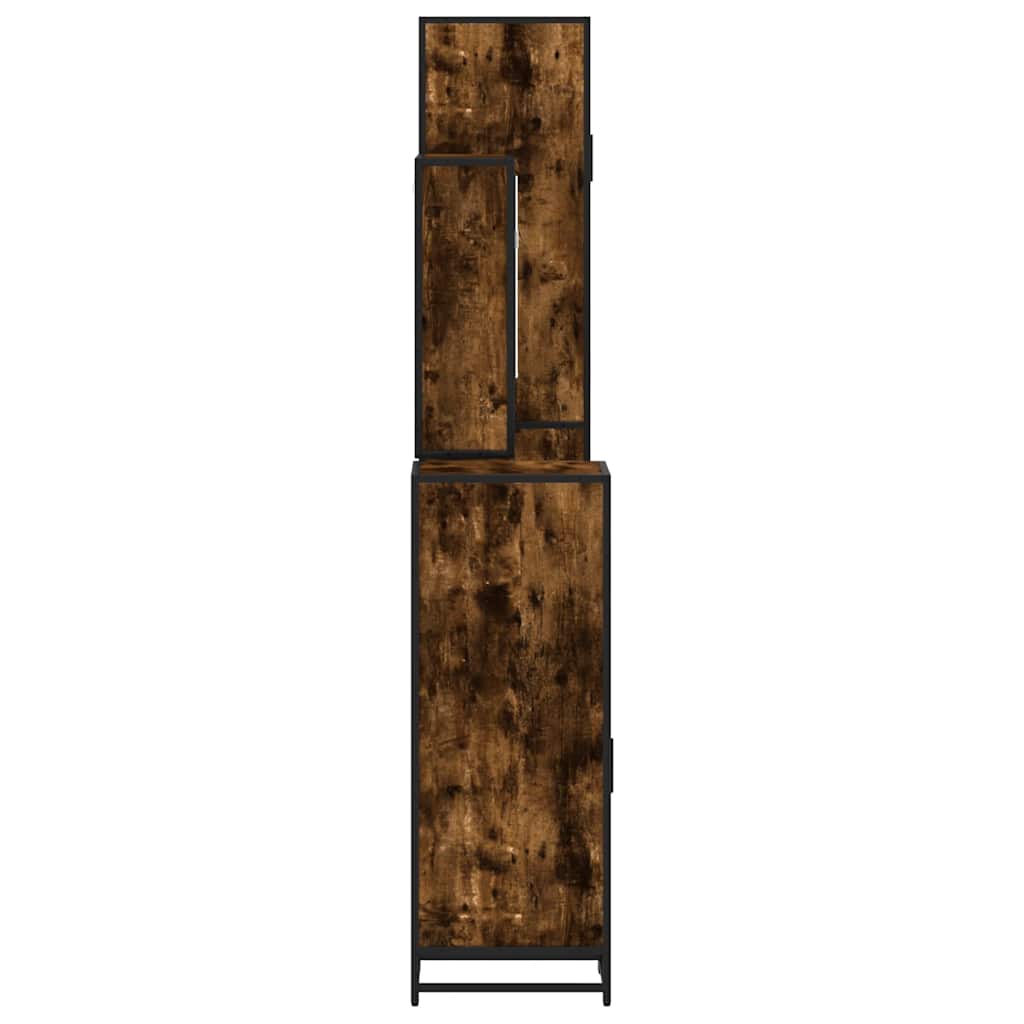 Set Mobili da Bagno 4 pz Rovere Fumo in Legno Multistrato | homemem39