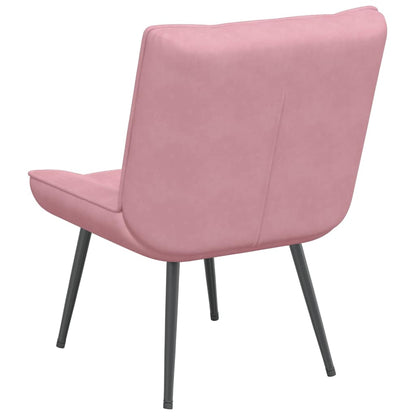 Poltrona Relax 64x74x84 cm Rosa in Velluto - homemem39