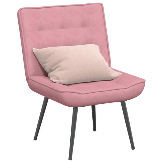 Poltrona Relax 64x74x84 cm Rosa in Velluto - homemem39