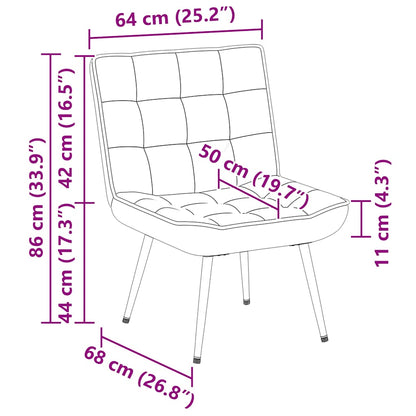 Poltrona Relax 64x74x84 cm Nera in Velluto | homemem39