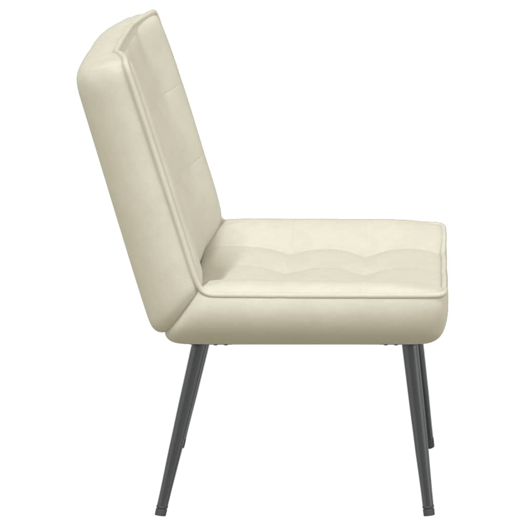 Poltrona Relax 64x74x84 cm Crema in Velluto - homemem39