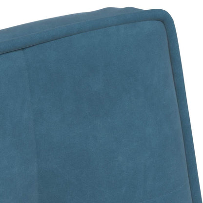 Poltrona Relax 64x74x84 cm Blu in Velluto - homemem39