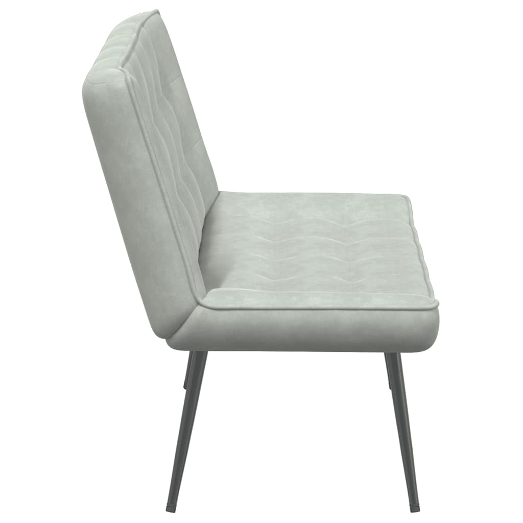 Panca Grigio Chiaro 110x74x84 cm in Velluto - homemem39