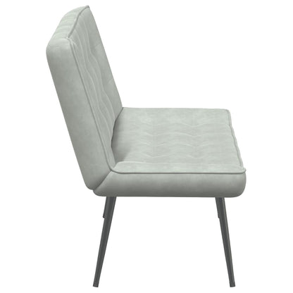 Panca Grigio Chiaro 110x74x84 cm in Velluto - homemem39
