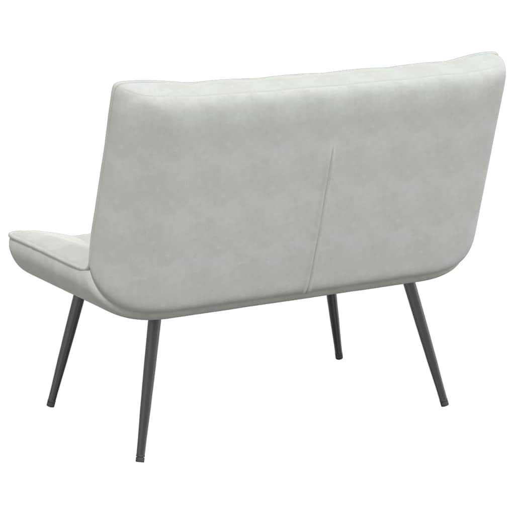 Panca Grigio Chiaro 110x74x84 cm in Velluto - homemem39