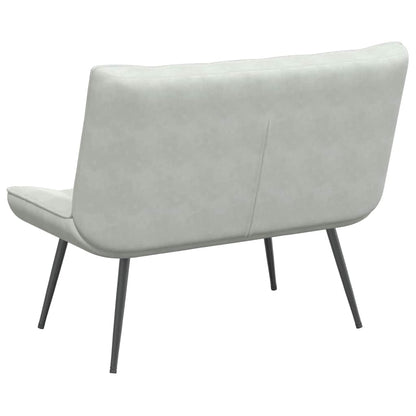 Panca Grigio Chiaro 110x74x84 cm in Velluto - homemem39