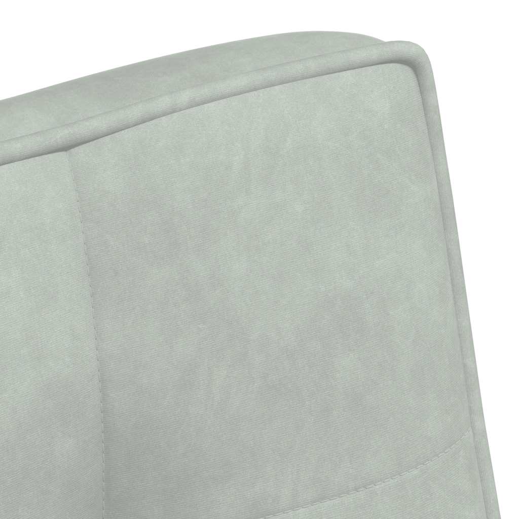 Panca Grigio Chiaro 110x74x84 cm in Velluto - homemem39