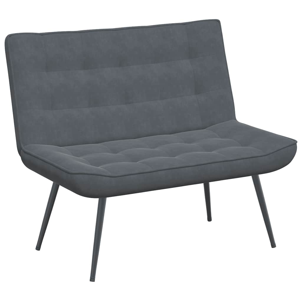 Panca Grigio Scuro 110x74x84 cm in Velluto | homemem39