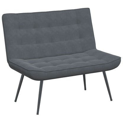 Panca Grigio Scuro 110x74x84 cm in Velluto | homemem39