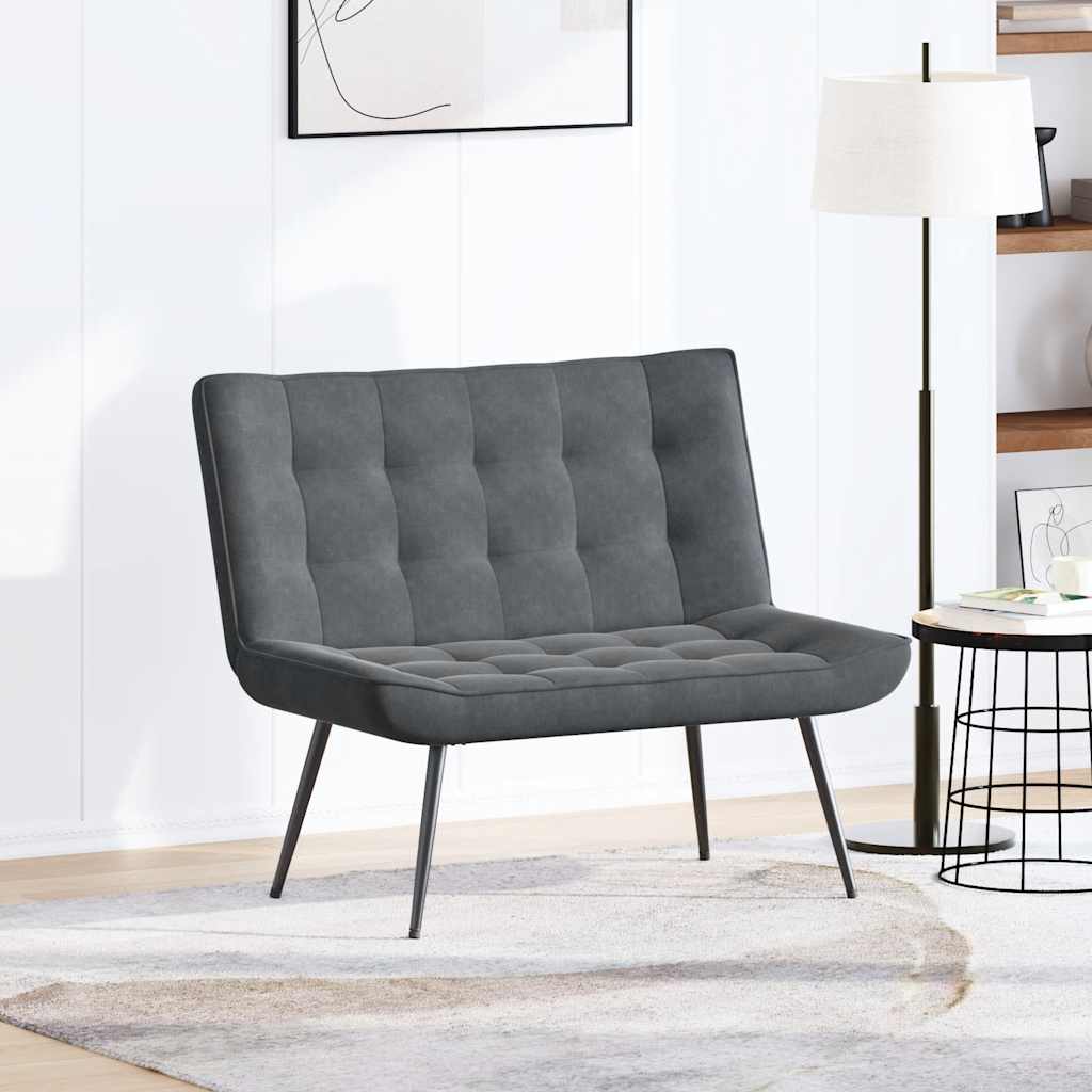 Panca Grigio Scuro 110x74x84 cm in Velluto | homemem39