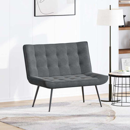 Panca Grigio Scuro 110x74x84 cm in Velluto | homemem39