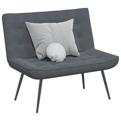 Panca Grigio Scuro 110x74x84 cm in Velluto