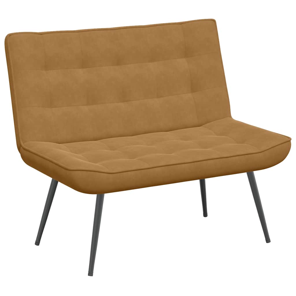 Panca Marrone 110x74x84 cm in Velluto