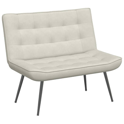 Panca Crema 110x74x84 cm in Velluto