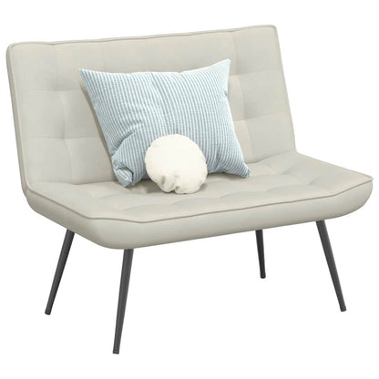 Panca Crema 110x74x84 cm in Velluto