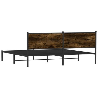 Giroletto senza Materaso in Metallo Rovere Fumo 200x200 cm | homemem39