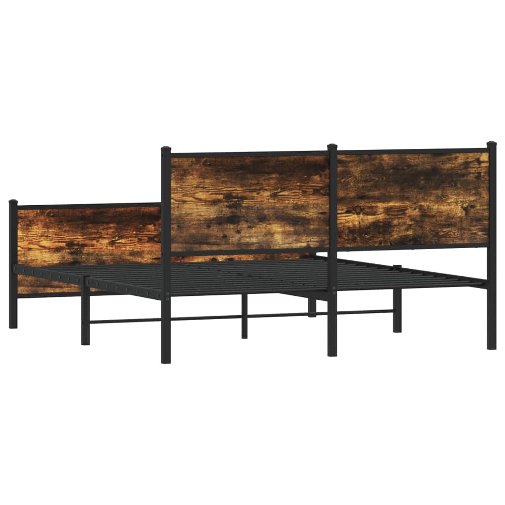 Giroletto senza Materaso in Metallo Rovere Fumo 150x200 cm | homemem39