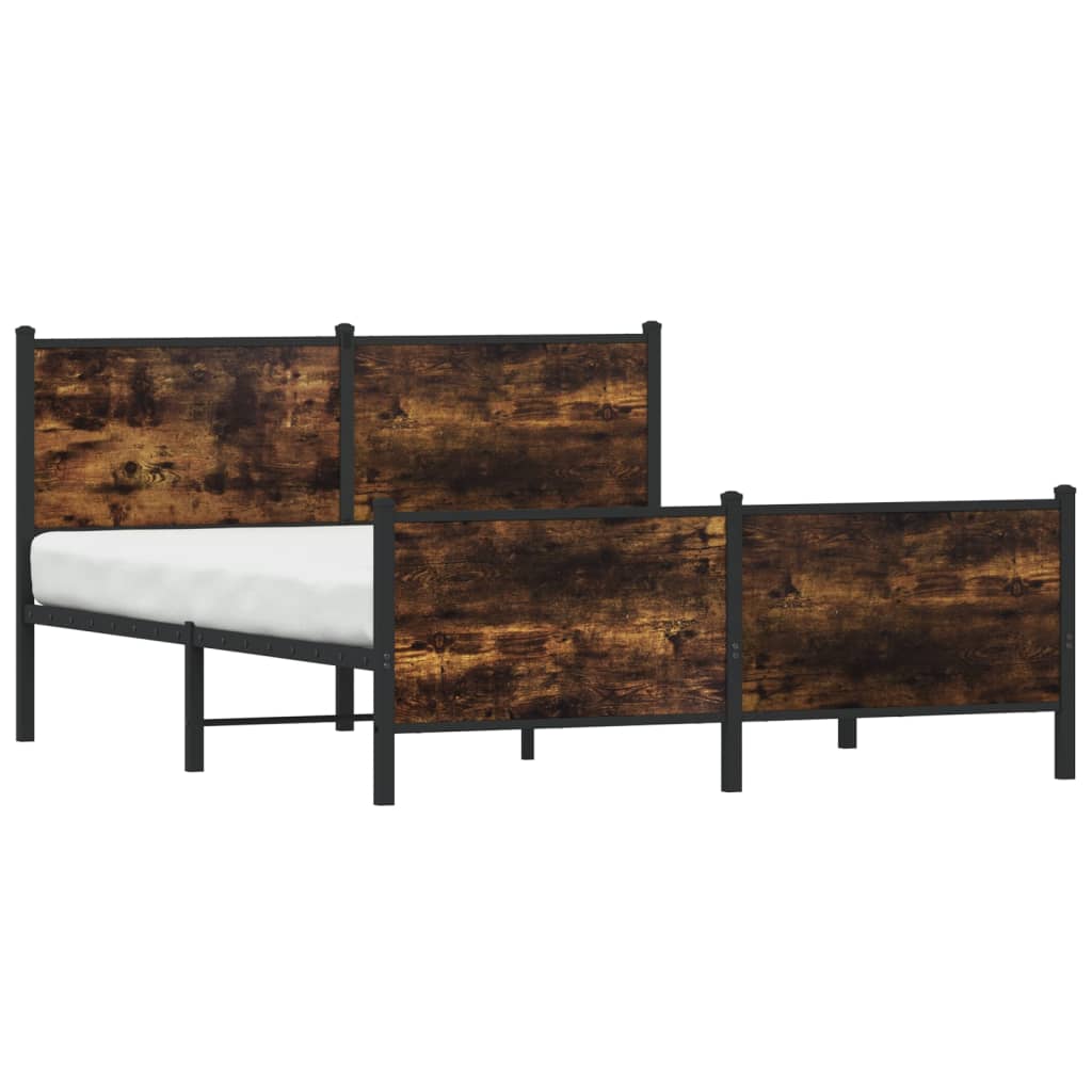 Giroletto senza Materaso in Metallo Rovere Fumo 160x200 cm | homemem39