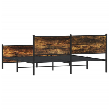 Giroletto senza Materaso in Metallo Rovere Fumo 180x200 cm - homemem39