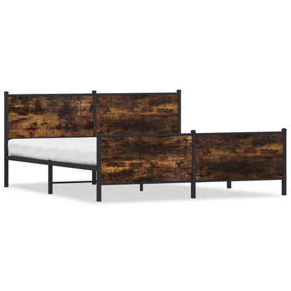 Giroletto senza Materaso in Metallo Rovere Fumo 183x213 cm
