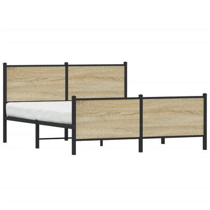 Giroletto senza Materaso in Metallo Rovere Sonoma 140x190 cm | homemem39