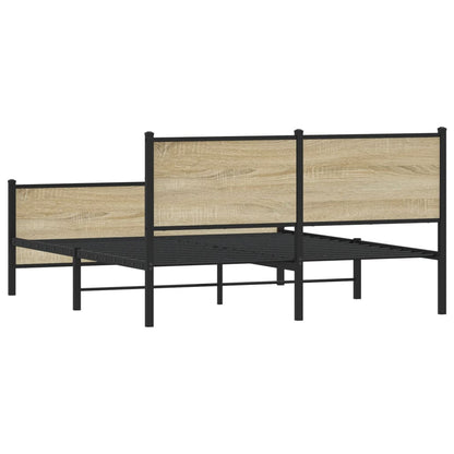 Giroletto senza Materaso in Metallo Rovere Sonoma 150x200 cm | homemem39