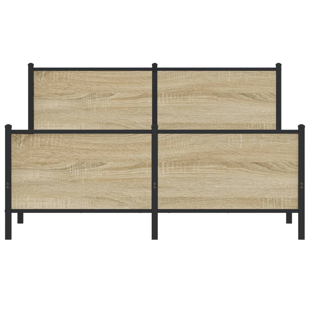 Giroletto senza Materaso in Metallo Rovere Sonoma 160x200 cm | homemem39