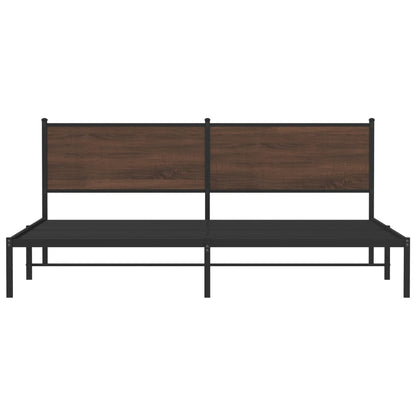 Giroletto senza Materaso in Metallo Rovere Marrone 200x200 cm