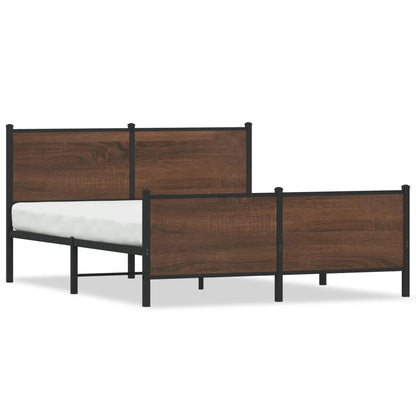 Giroletto senza Materasso in Metallo Rovere Marrone 140x190 cm | homemem39