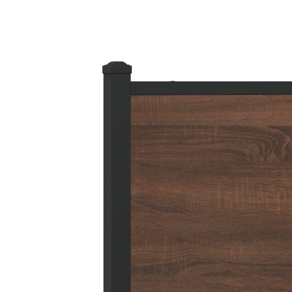 Giroletto senza Materasso in Metallo Rovere Marrone 140x190 cm | homemem39