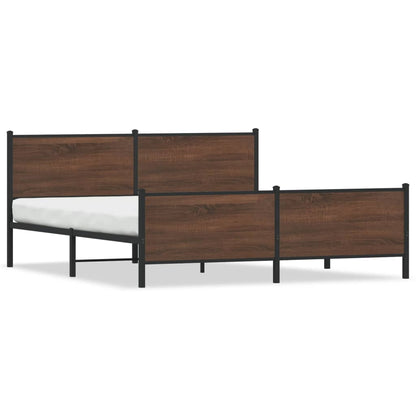 Giroletto senza Materaso in Metallo Rovere Marrone 200x200 cm | homemem39