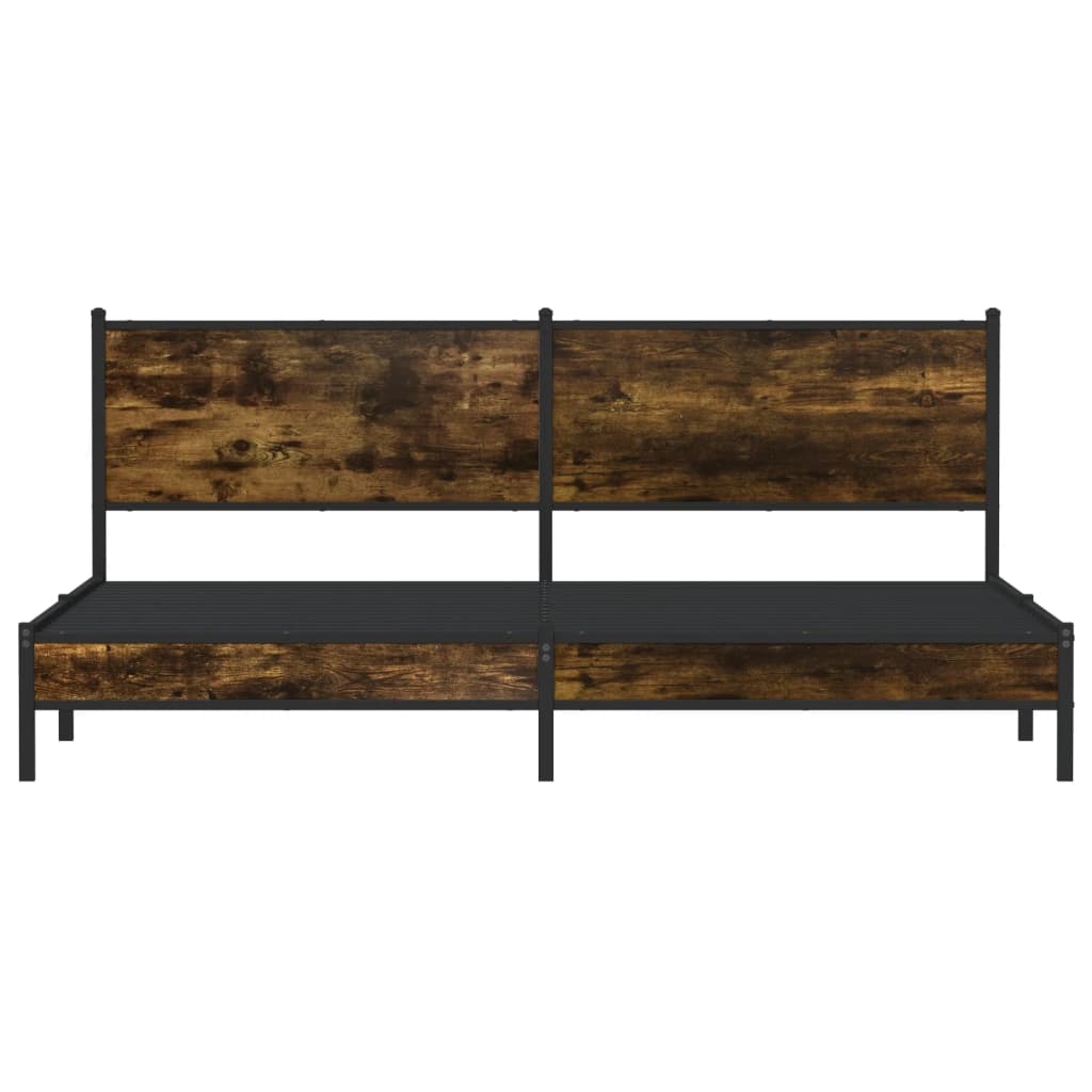 Giroletto senza Materaso in Metallo Rovere Fumo 200x200 cm | homemem39