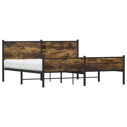 Giroletto senza Materaso in Metallo Rovere Fumo 160x200 cm