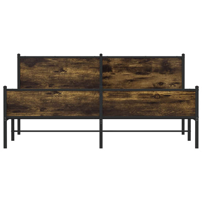 Giroletto senza Materaso in Metallo Rovere Fumo 160x200 cm