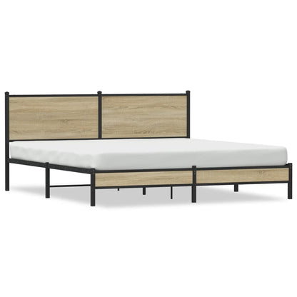 Giroletto senza Materaso in Metallo Rovere Sonoma 180x200 cm | homemem39