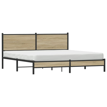Giroletto senza Materaso in Metallo Rovere Sonoma 180x200 cm | homemem39