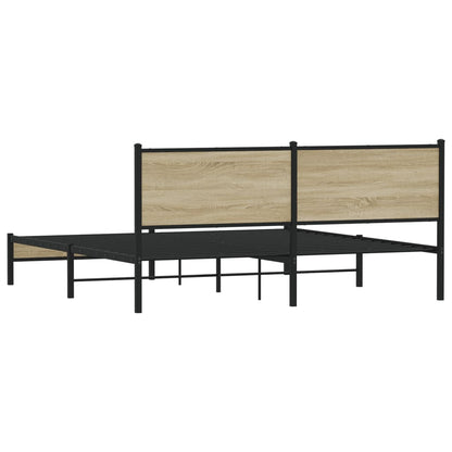 Giroletto senza Materaso in Metallo Rovere Sonoma 180x200 cm | homemem39