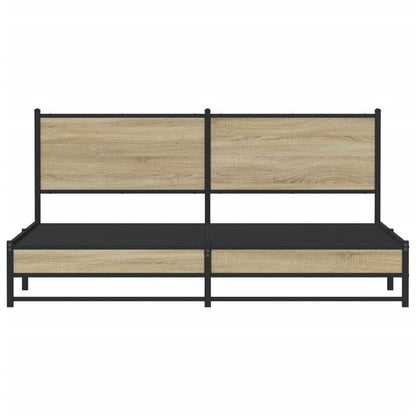 Giroletto senza Materaso in Metallo Rovere Sonoma 180x200 cm