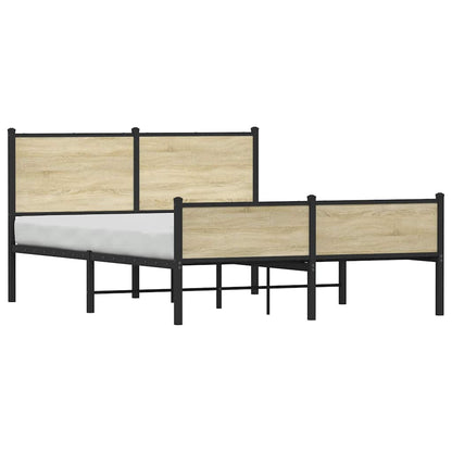 Giroletto senza Materaso in Metallo Rovere Sonoma 150x200 cm | homemem39