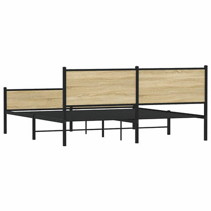 Giroletto senza Materaso in Metallo Rovere Sonoma 180x200 cm | homemem39
