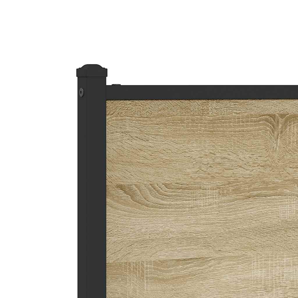 Giroletto senza Materaso in Metallo Rovere Sonoma 183x213 cm - homemem39