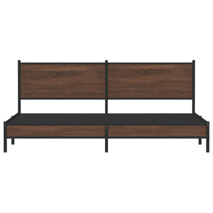 Giroletto senza Materaso in Metallo Rovere Marrone 200x200 cm | homemem39