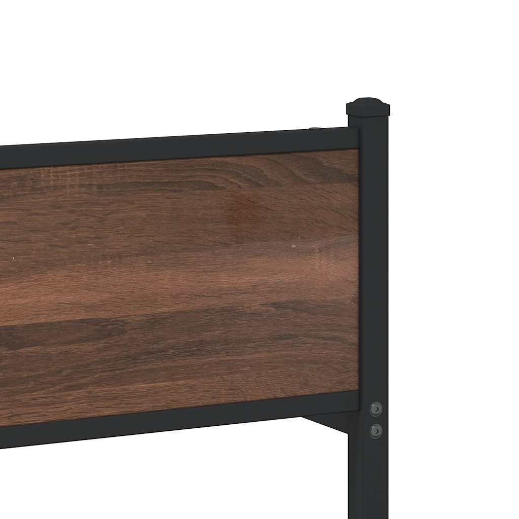 Giroletto senza Materaso in Metallo Rovere Marrone 180x200 cm | homemem39