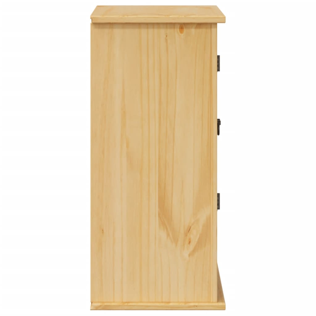 Mobile Bagno a Parete Corona 70x33x71,5cm Legno Massello Pino
