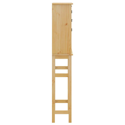 Mobile Lavatrice da Bagno Corona in Legno Massello di Pino