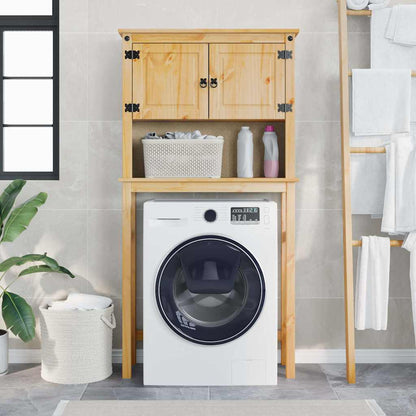 Mobile Lavatrice da Bagno Corona in Legno Massello di Pino | homemem39