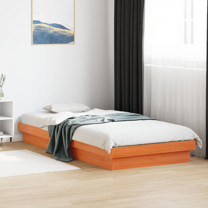 Giroletto con LED Marrone Cera 75x190 cm Legno Massello di Pino | homemem39