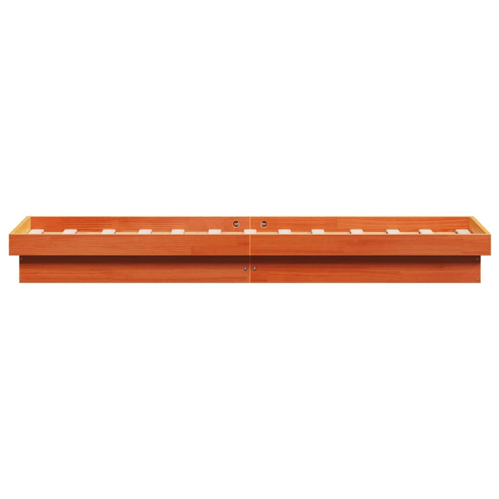 Giroletto con LED Marrone Cera 75x190 cm Legno Massello di Pino | homemem39